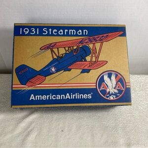 Vintage American Airlines Diecast Plane 1931 Stearman Plane Doubled Wing